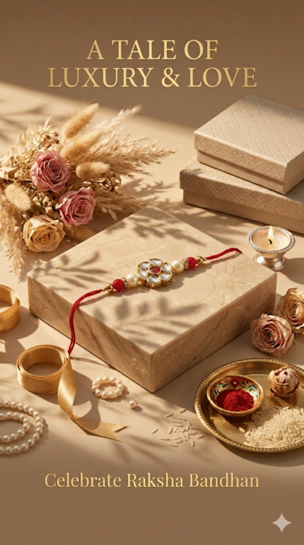 Red Kundan Rakhi