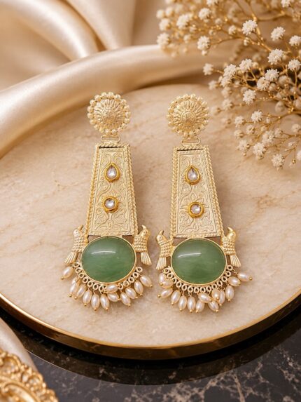Silver White replica earrings - Mint