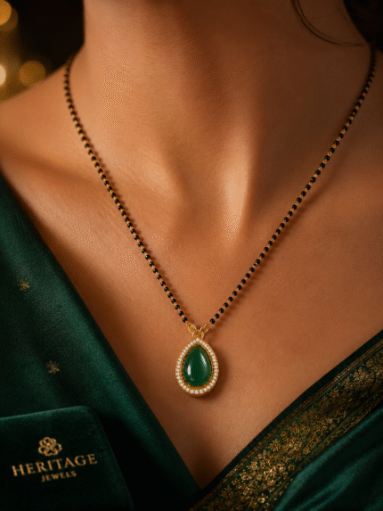 AD Doublet Green Mangalsutra