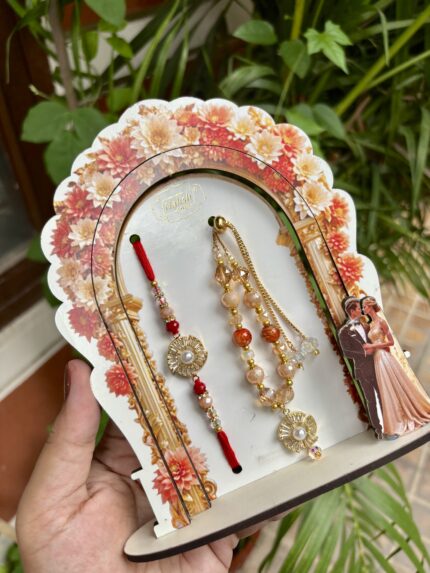Premium elegant curated Rakhi gift box – RED
