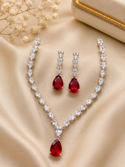 Deepika Neckpiece- Red