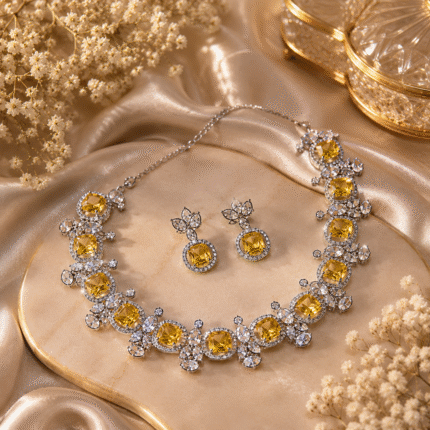 AD Necklace Set - Yellow