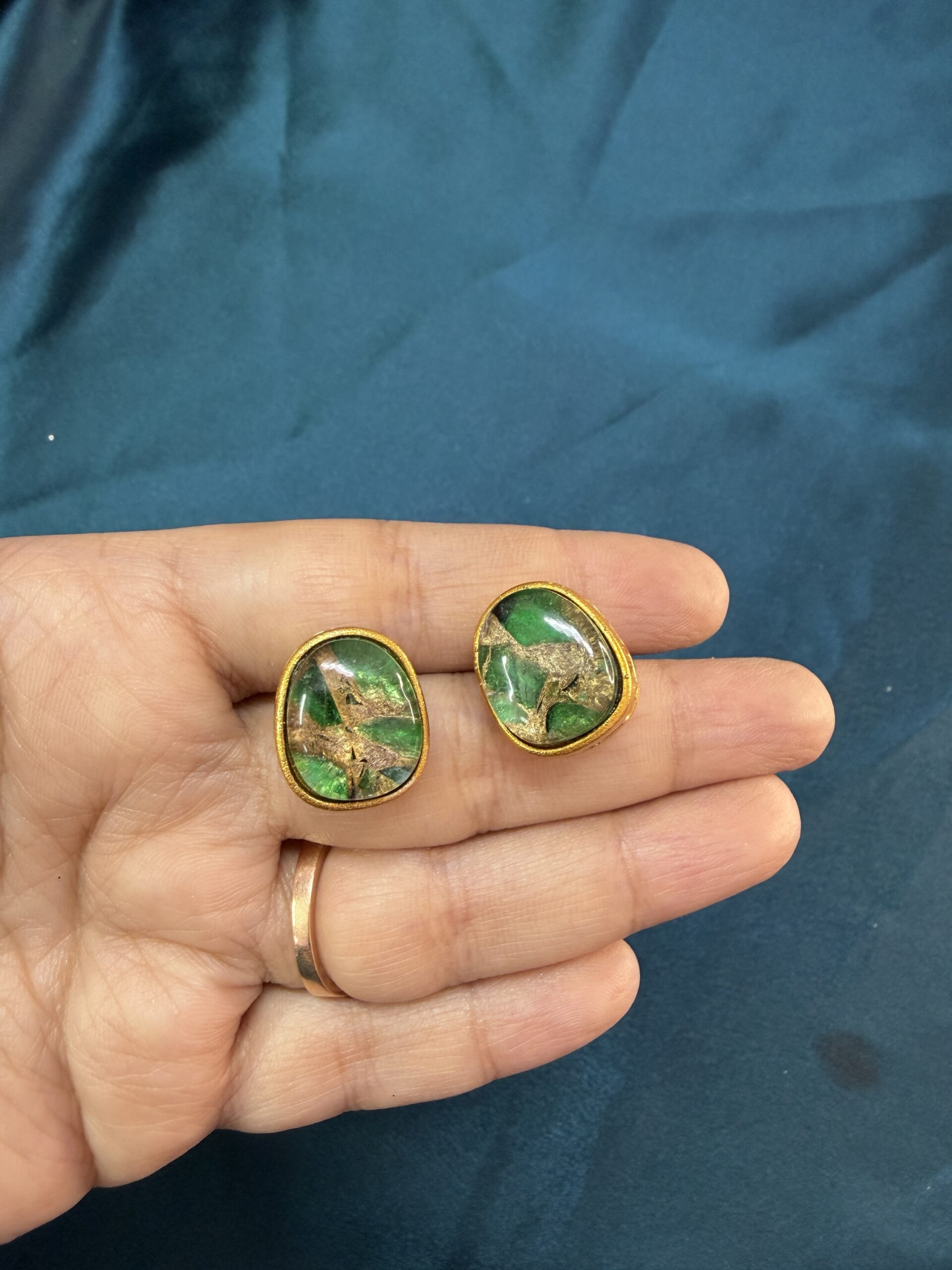 Copper Green Studs