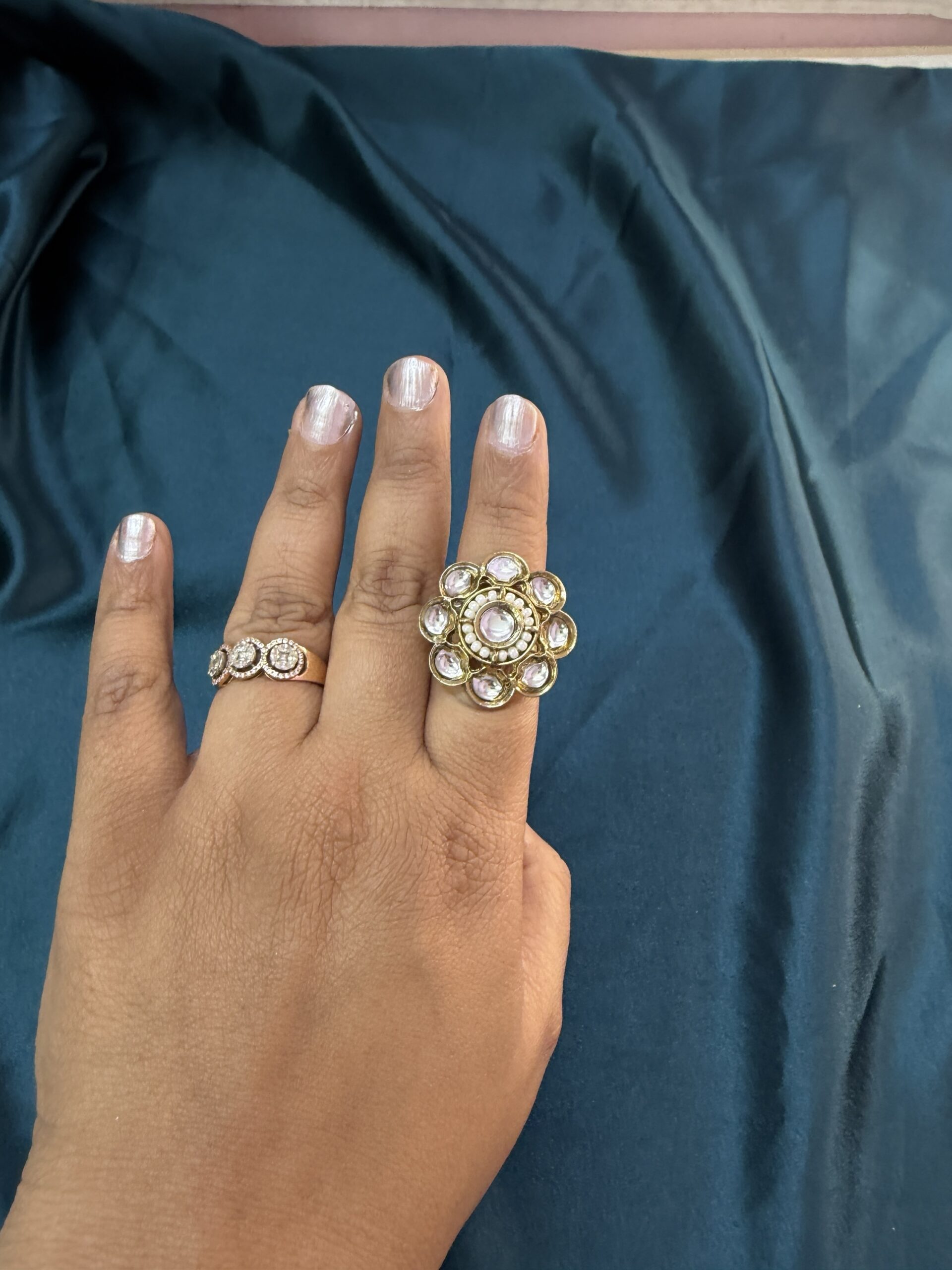 Kundan Ring - Adjustable