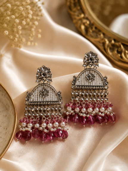 Ethnic Earrings - Mauve