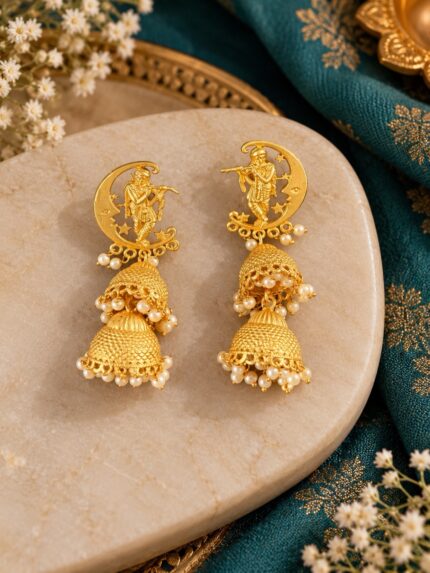 Krishna With Flute Jhumki