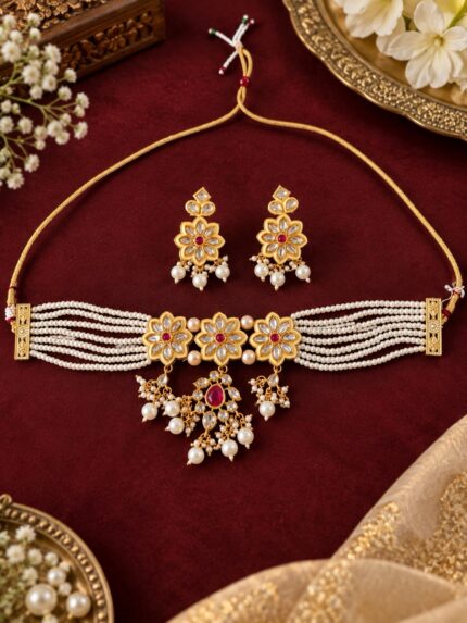 Kundan Choker With Earrings