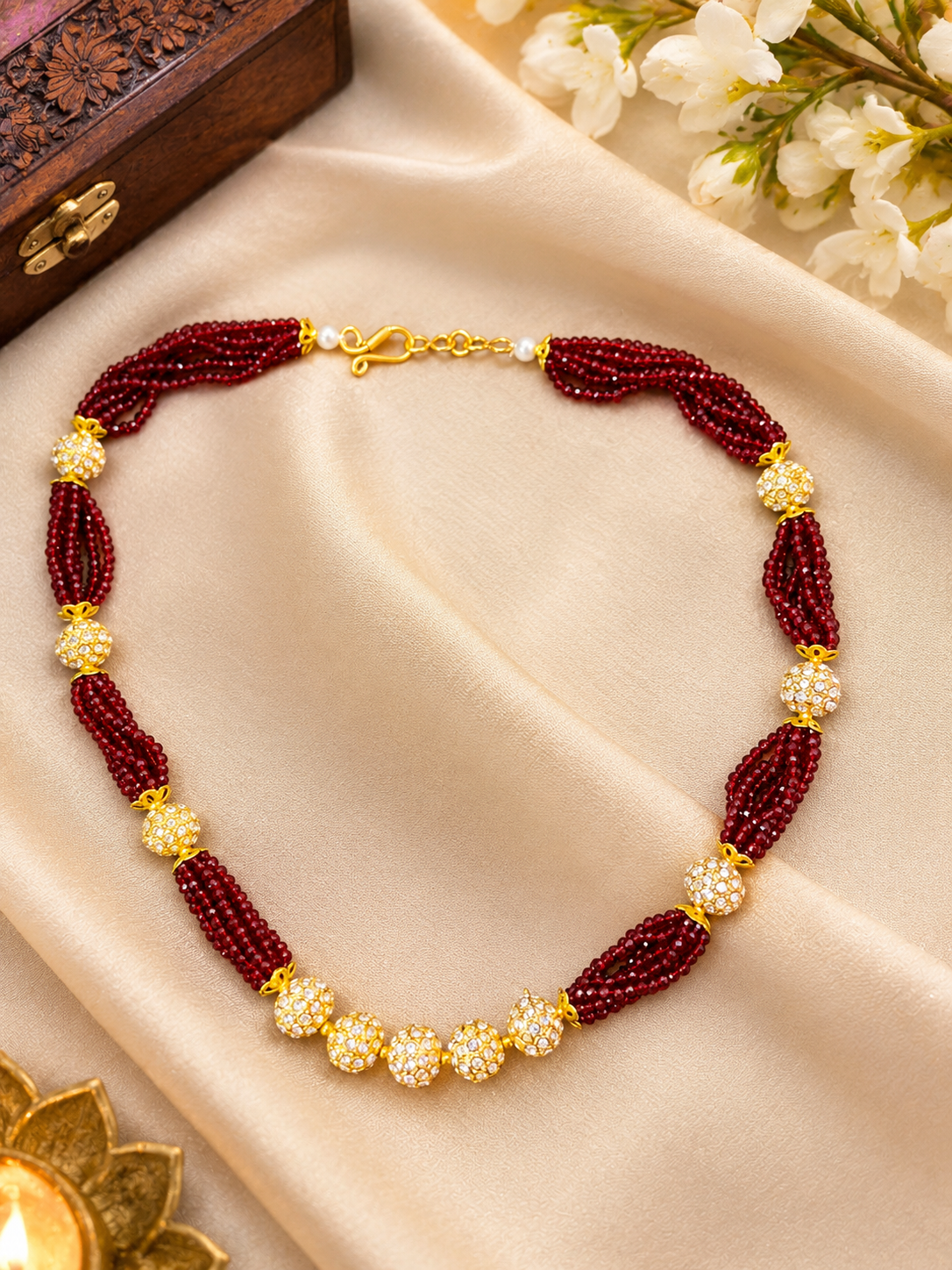 Beautiful Maroon AD Mala