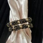 Gajra Moti Bangles - Pair of Two - Black